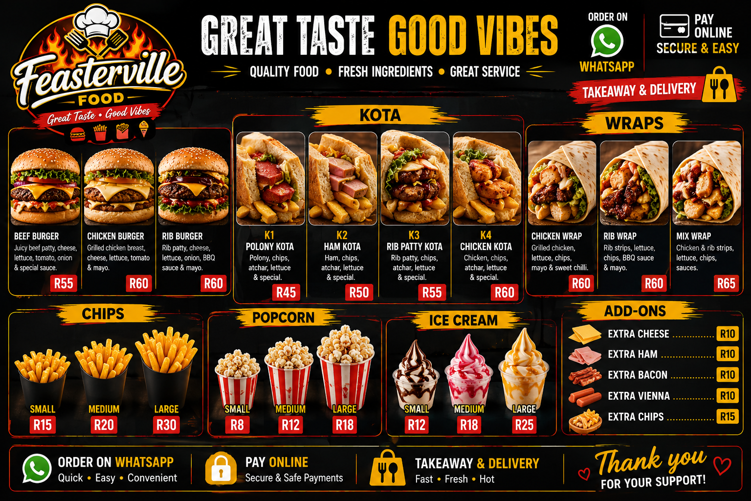 Feasterville Food menu pictures